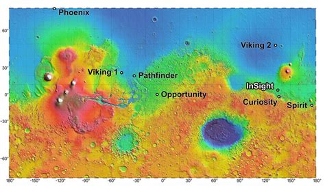 Map Of Mars Rover