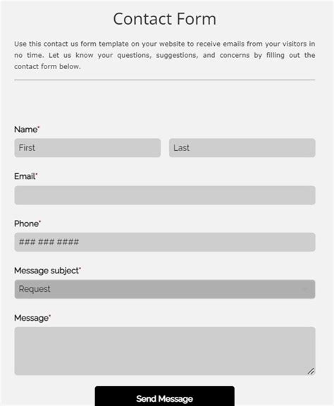 Free Basic Contact Form Template | 123FormBuilder