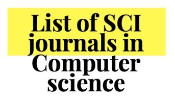 SCI Computer Science journals list - PhDTalks