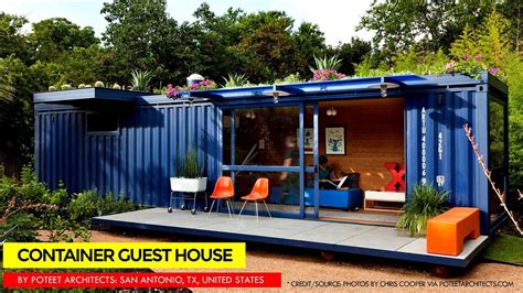 Shipping Container Guest House by Poteet Architects | San Antonio Texas United States - YouTube