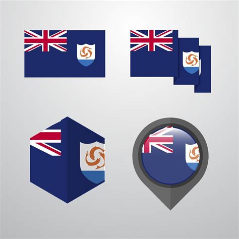 Anguilla flag design set vector 14036352 Vector Art at Vecteezy