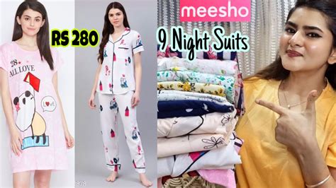 Meesho Cute Nightsuits haul | Meesho Affordable Night dresses/ Nightsuits/ Kafta haul | #Meesho ...