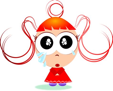 cartoon girl Free vector graphic girls sad cartoon cute female png - Clipartix