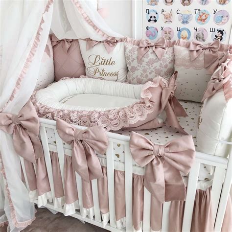 Baby girl crib bedding set luxury crib bedding Baby Nest Crib | Etsy