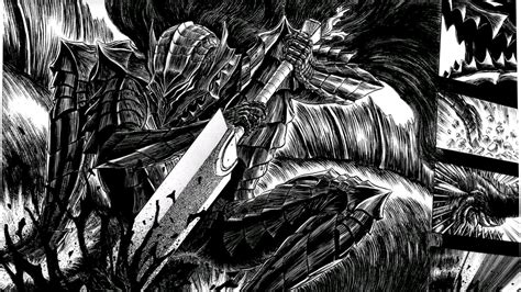 Black and white illustration, manga, Bersek, Guts HD wallpaper ...