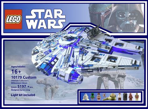 Custom Lego 10179 Millenium Falcon with Light Kit - WOW is all I can say - Minifigure Price Guide