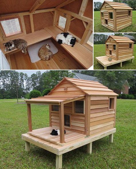 Luxurious Outdoor Cat home for if we ever had outdoor cats #CatHouse | Outdoor cat house, Diy ...