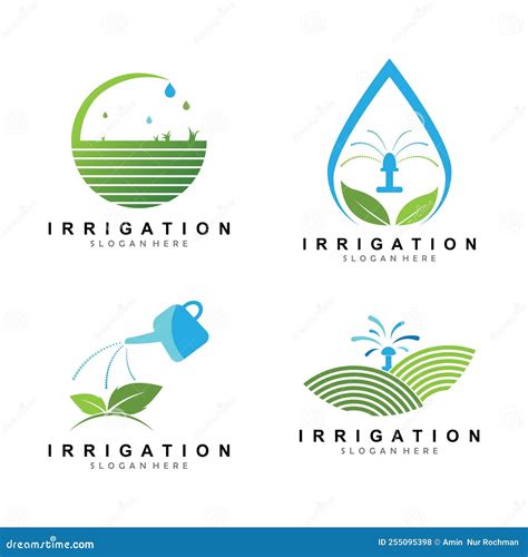 Irrigation Logo Design Vector. Icon Symbol Stock Illustration - Illustration of agriculture ...