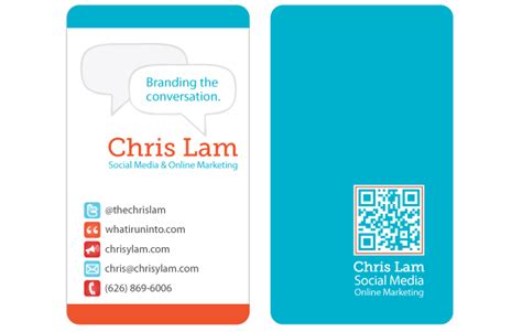 Social Media Business Cards Samples and Design Ideas