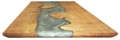 Maple River Coffee Table with Gage Green Epoxy - Hardwood Lumber Company