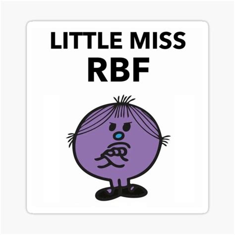 "Little Miss Mister RBF Meme Graphic" Sticker for Sale by ktr39 | Redbubble