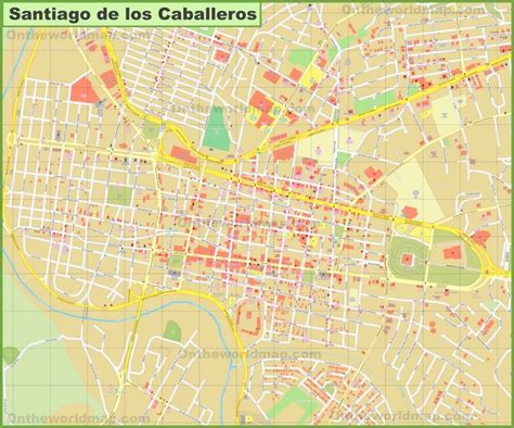 Santiago city center map | Map, Santiago, City