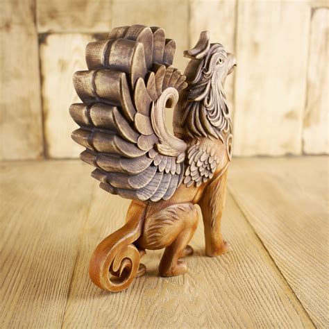 Griffin Sculpture Colored Griffin Statue Collectible Griffin - Etsy