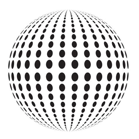 Sphere shape with dots | Free SVG