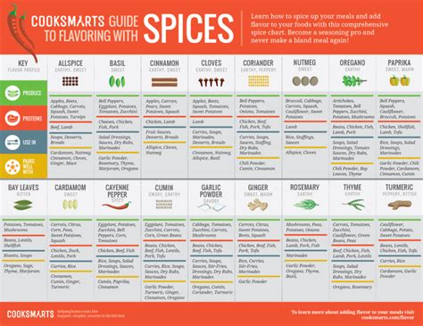 The Ultimate Guide to Spices | Cook Smarts | Spice chart, Spices, Cooking basics