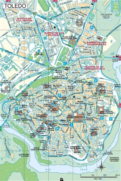 Toledo city center map (With images) | Toledo, Toledo spain, City