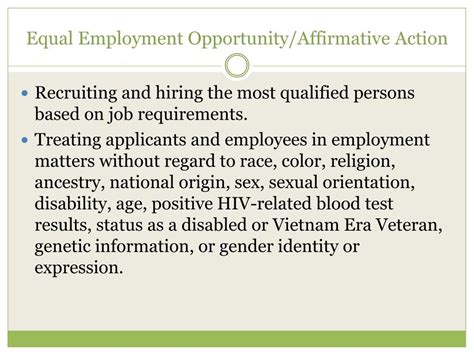 PPT - Equal employment opportunity/affirmative action PowerPoint ...