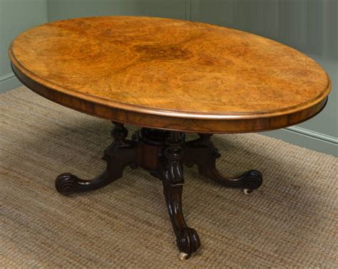 Victorian, Burr Walnut, Oval, Antique Dining Table - Antiques World
