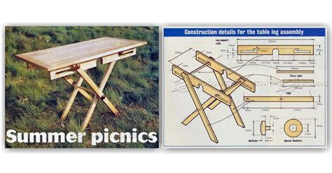 Folding Picnic Table Plans • WoodArchivist