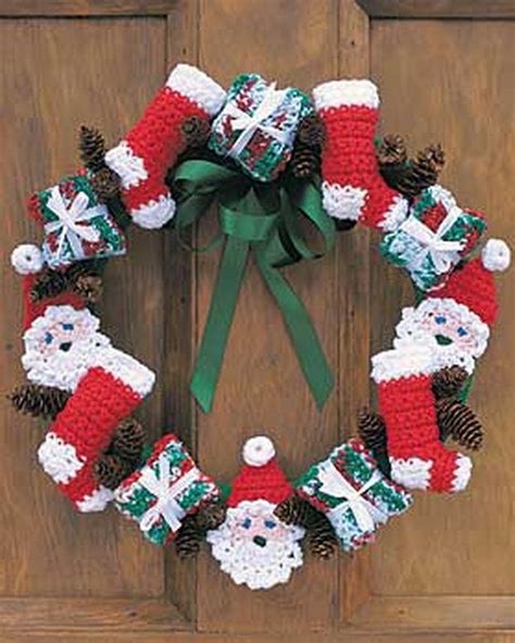 Crocheted Christmas Wreath | AllFreeCrochet.com