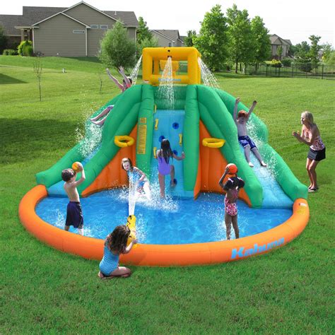 Kahuna 90475 Twin Peaks Kids Inflatable Splash Pool Backyard Water Slide Park | eBay