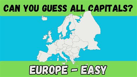 Guess the capitals of EUROPE | EASY | 🔝 THE BEST QUIZ 🔝 - YouTube