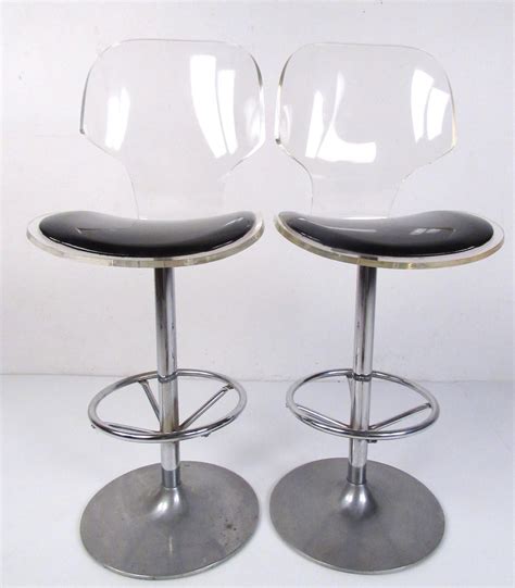 Pair of Modern Swivel Bar Stools in Acrylic at 1stDibs | acrylic ...