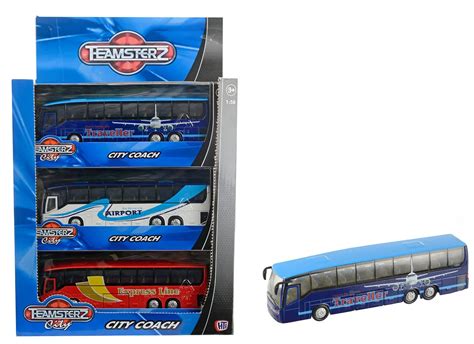 Teamsterz City 1:50 Scale City Coach Diecast Bus Toy 18x5cm Airport ...