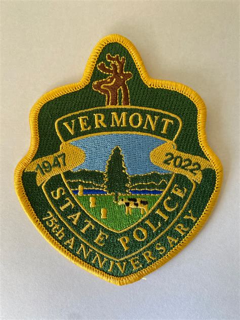 Vermont State Police 75th Anniversary Patch – Vermont Trooper Store