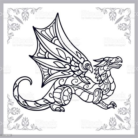 Dragon Head Isolated On White Background Stock Illustration - Download Image Now - Dragon ...