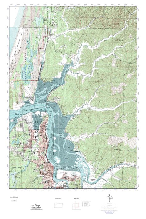 MyTopo North Bend, Oregon USGS Quad Topo Map