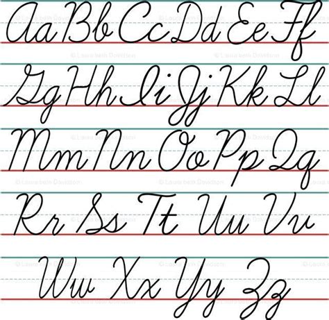 Cursive Alphabet Sheet