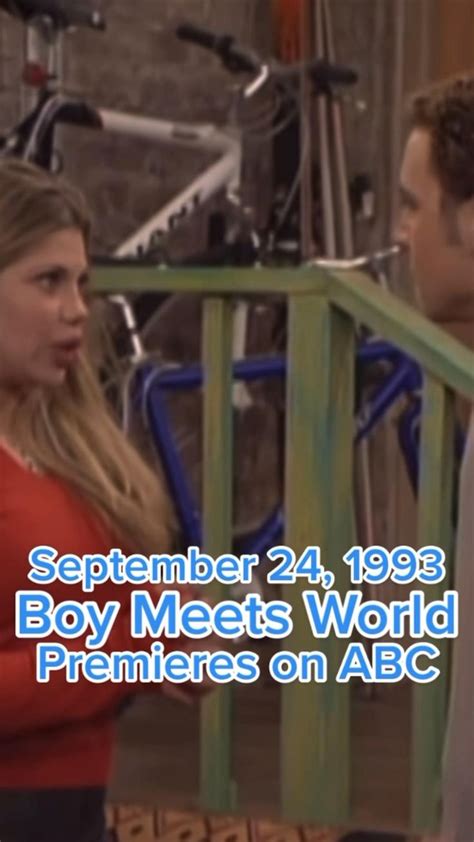 Boy Meets World Premieres on ABC. Boy Meets World Disney. 90s Sitcoms ...