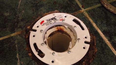 How to repair a broken toilet flange and wax ring - YouTube