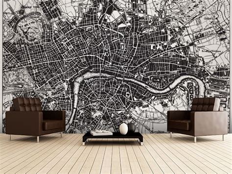 Historical Map of London Wallpaper | Wallsauce UK | Map wall mural, World map wallpaper, Mural ...