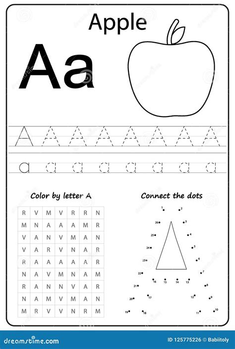 Writing Letter a. Worksheet. Writing a-Z, Alphabet, Exercises Game for ...