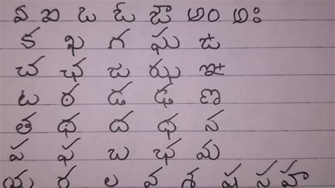 Telugu Alphabet Writing Practice