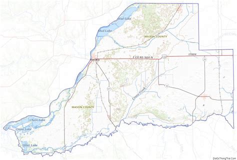 Map of Mason County, Illinois - Địa Ốc Thông Thái