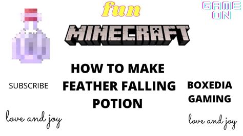 HOW TO MAKE FEATHER FALLING POTION IN MINECRAFT || MINECRAFT || BOXEDIA GAMING || #SHORTS # ...