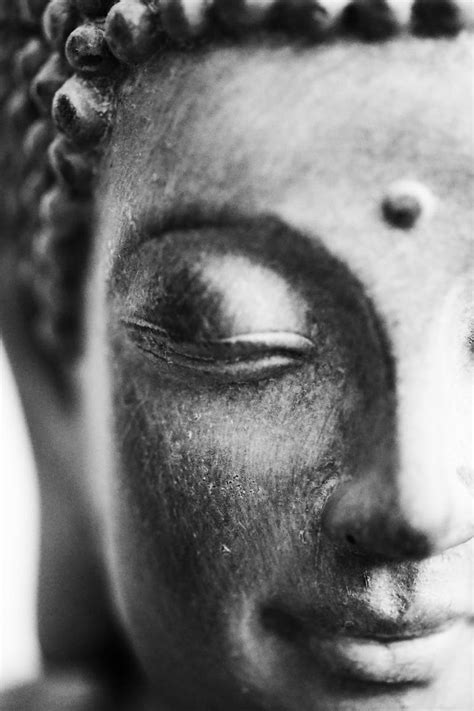 Smiling buddha face close up shot in black and white Photography by Dragos Nicolae Dragomirescu ...