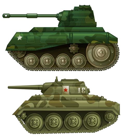 Two armoured tanks 1176904 Vector Art at Vecteezy