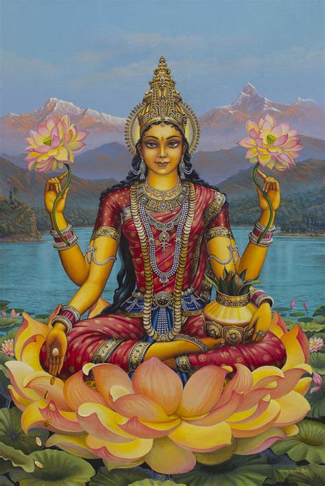 Lakshmi Devi Painting by Vrindavan Das - Pixels