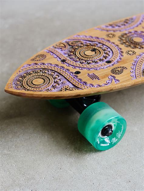 Without Walls STRGHT C Diamond Bamboo Custom Bandit Skateboard ...