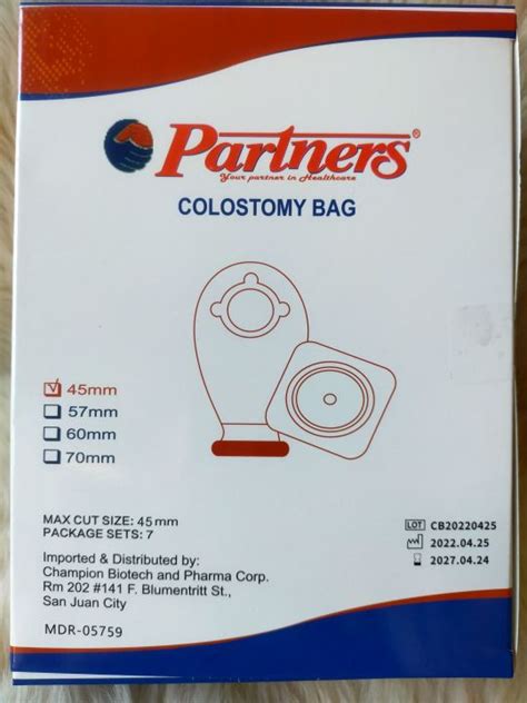 45mm Colostomy Bag Partners 7 Sets | Lazada PH