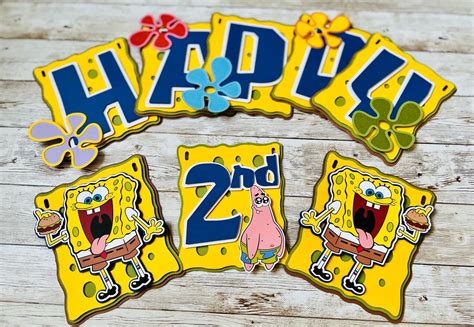 Spongebob Birthday Banner