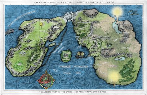 Valinor and Middle Earth | Middle earth map, Middle earth, Tolkien