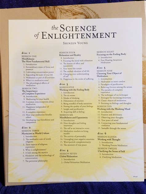 Science of Enlightenment by Shinzen Young. Audio cd's – formerly Shakespeare and Company Books ...