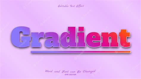 Premium Vector | Gradient text effect with gradient color