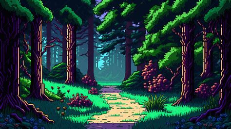 BACKGROUND - Pixel Forest 1：2Dアセット - UE マーケットプレイス