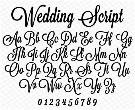 Wedding Font Cursive Font Wedding Script Wedding Cursive Font | Etsy